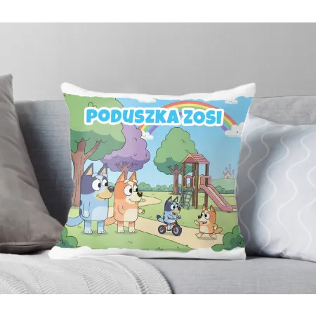 KUBEK + PODUSZKA zestaw z Bluvi i Rodzinką – Personalizowany Prezent Dla Dziecka